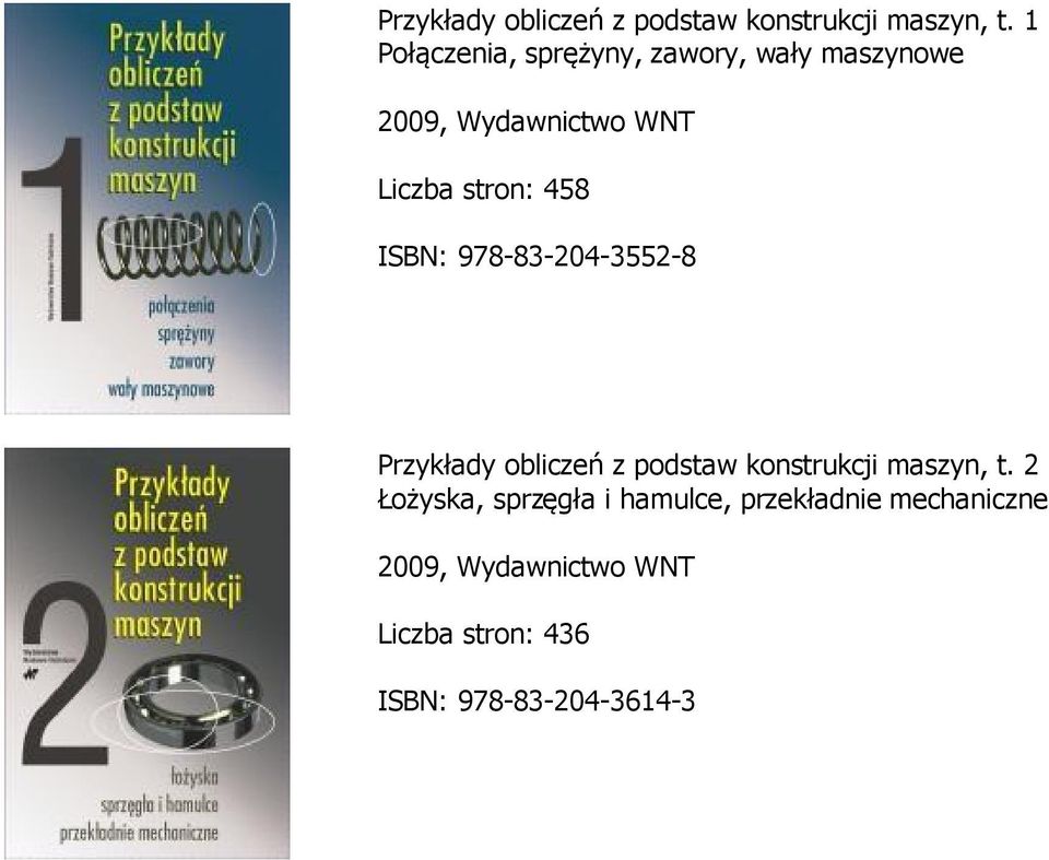 458 ISBN: 978-83-204-3552-8  2 Łożyska, sprzęgła i hamulce, przekładnie mechaniczne