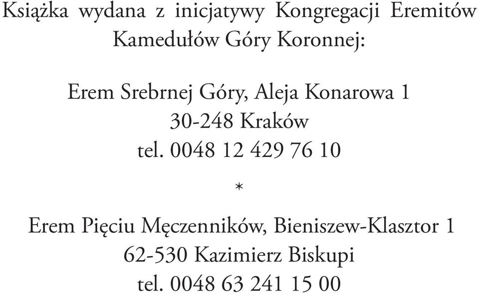 Kraków tel.