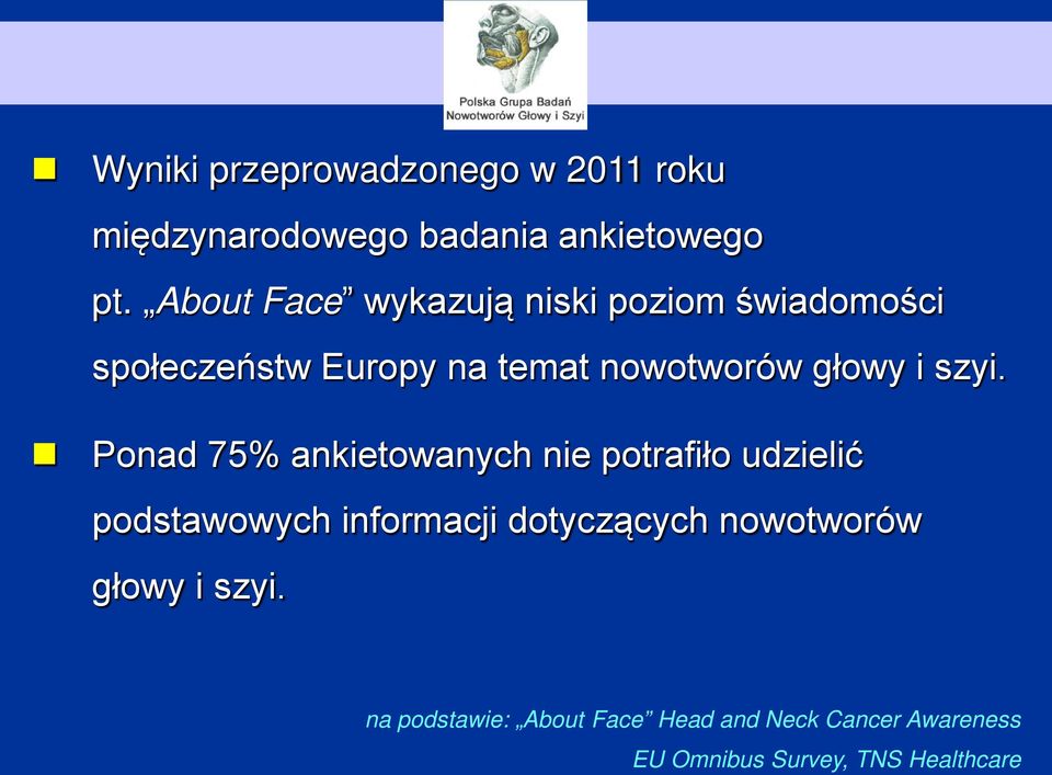 szyi. Ponad 75% ankietowanych nie potrafiło udzielić podstawowych informacji dotyczących