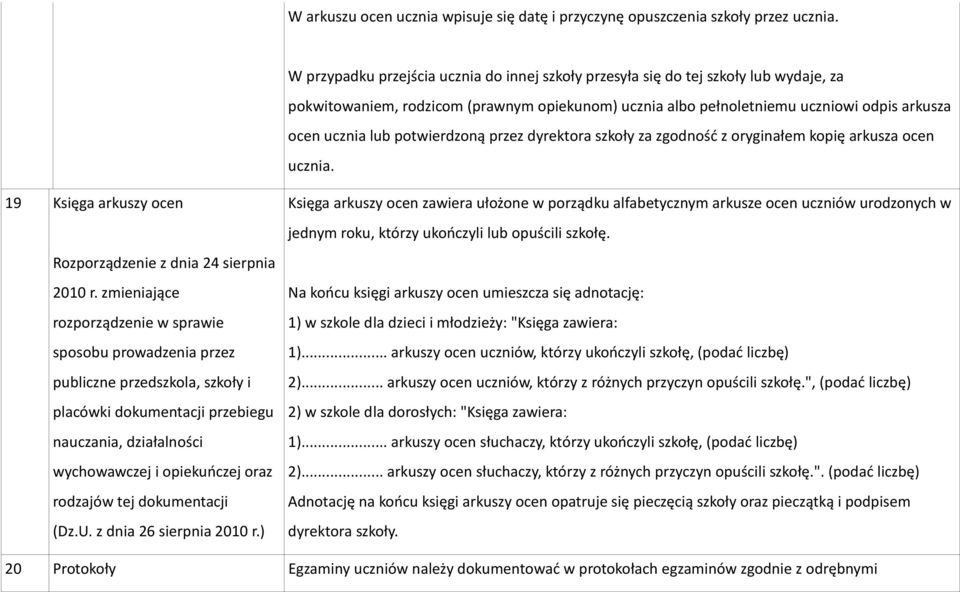 potwierdzoną przez dyrektora szkoły za zgodność z oryginałem kopię arkusza ocen ucznia.