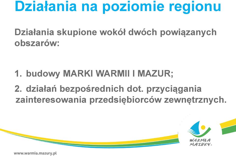 budowy MARKI WARMII I MAZUR; 2.