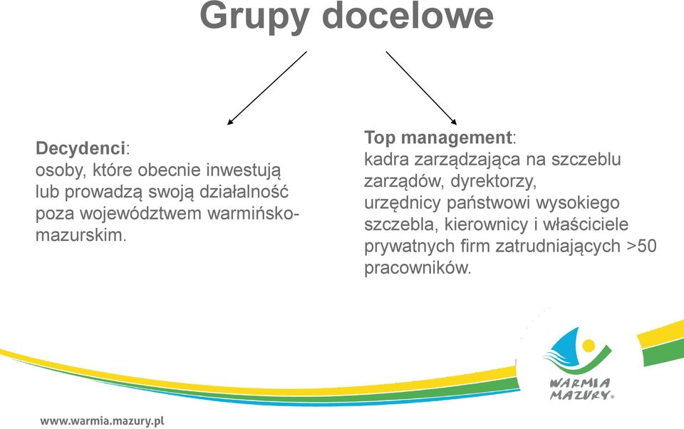 Top management: kadra zarządzająca na szczeblu zarządów, dyrektorzy,