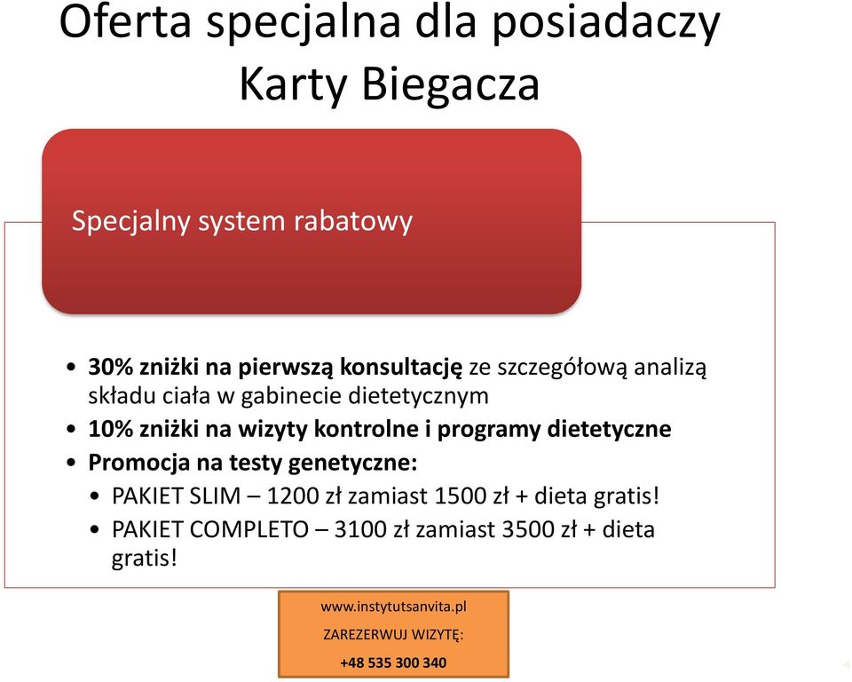 kontrolne i programy dietetyczne Promocja na testy genetyczne: PAKIET SLIM 1200 zł zamiast 1500 zł