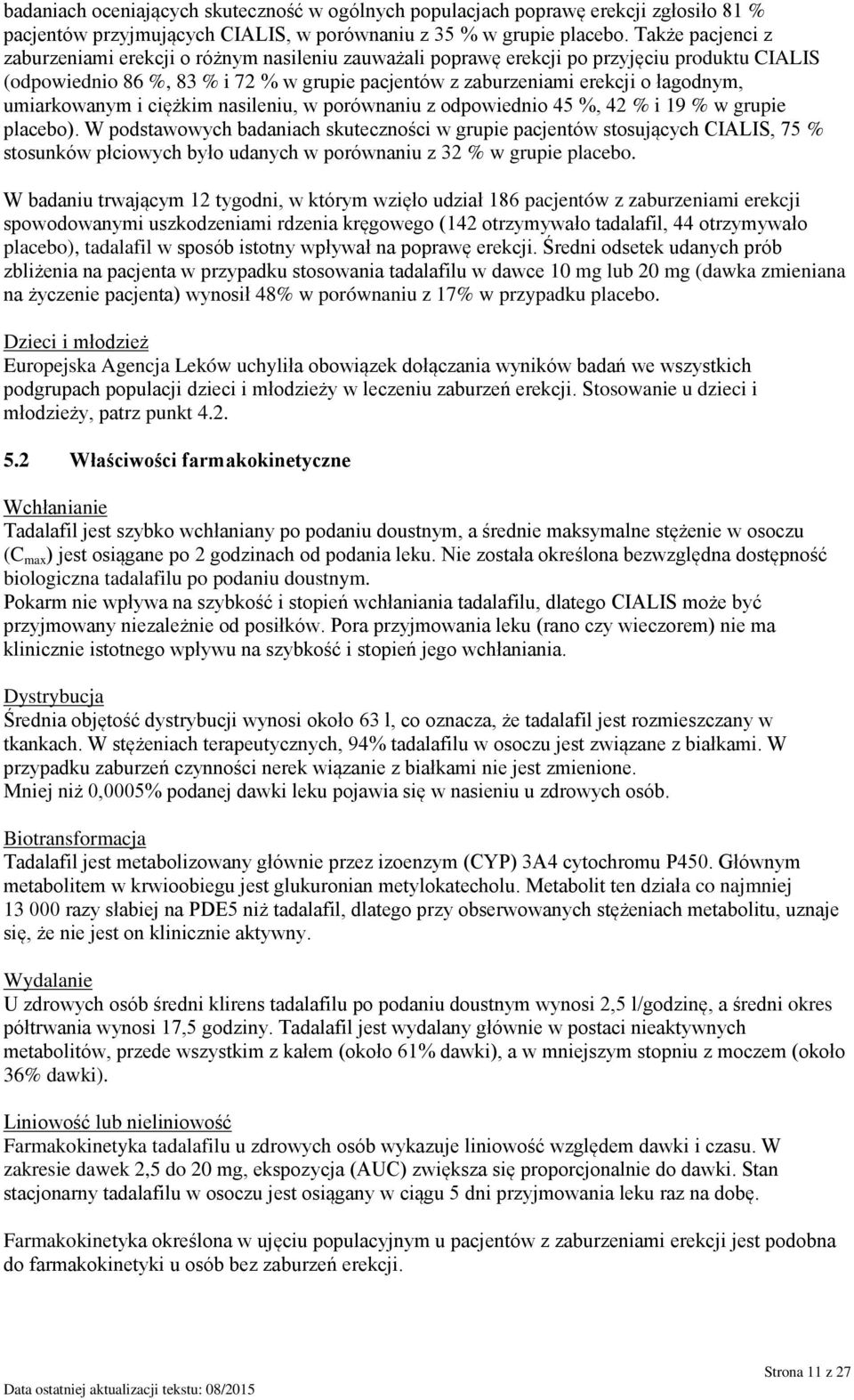 umiarkowanym i ciężkim nasileniu, w porównaniu z odpowiednio 45 %, 42 % i 19 % w grupie placebo).