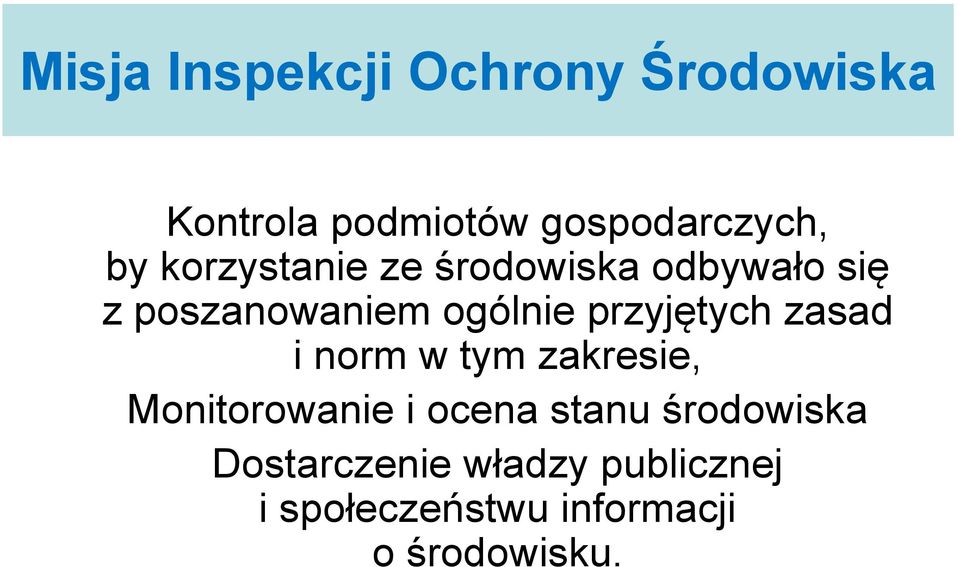 przyjętych zasad i norm w tym zakresie, Monitorowanie i ocena stanu