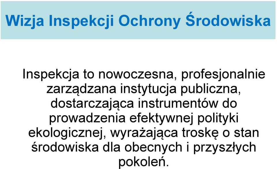 instrumentów do prowadzenia efektywnej polityki ekologicznej,