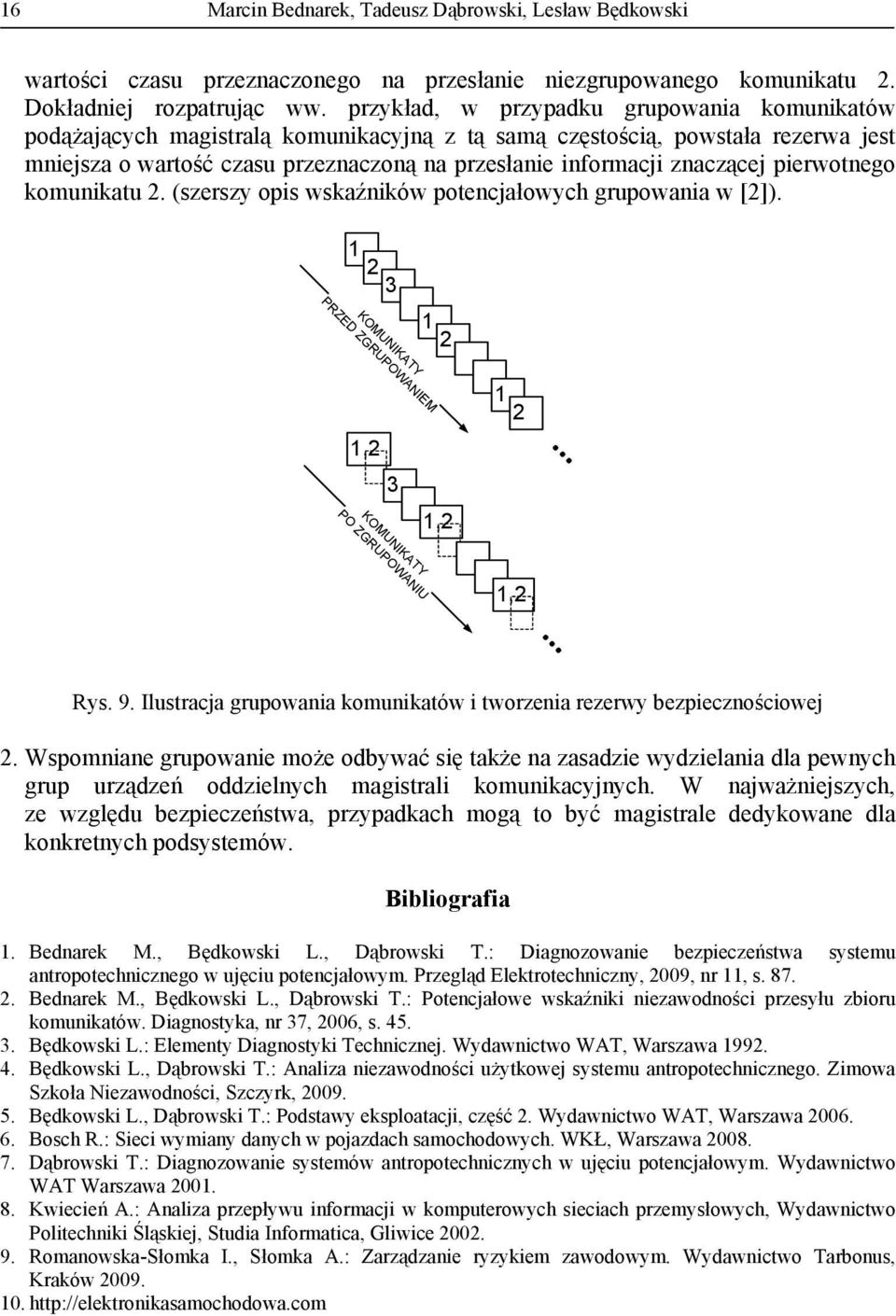 pierwotnego komunikatu 2. (szerszy opis wskaźników potencjałowych grupowania w [2]). PRZED ZGRUPOWANIEM KOMUNIKATY 1 2 1 2 1,2 3 1,2... KOMUNIKATY PO ZGRUPOWANIU 1,2... Rys. 9.