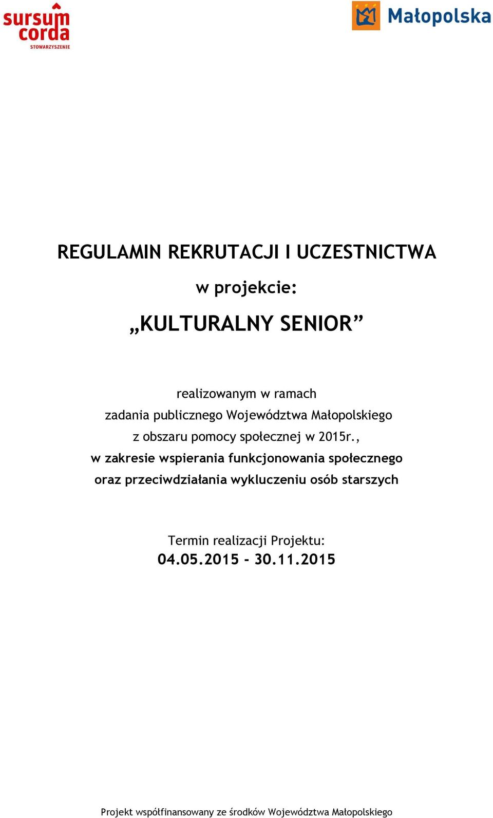 społecznej w 2015r.