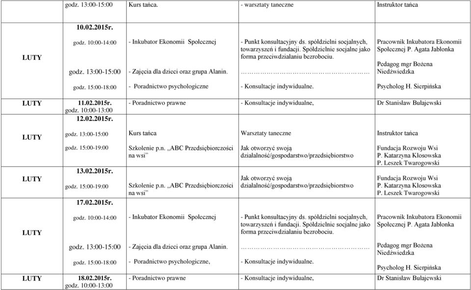 e p.n. ABC Przedsiębiorczości na wsi Szkolenie p.n. ABC Przedsiębiorczości na wsi P.