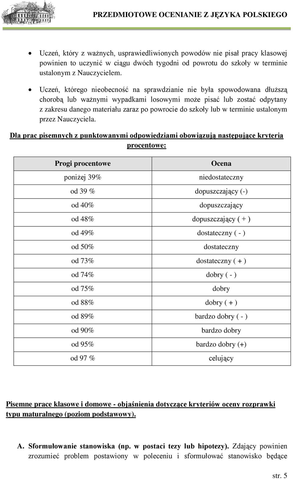 lub w terminie ustalonym przez Nauczyciela.