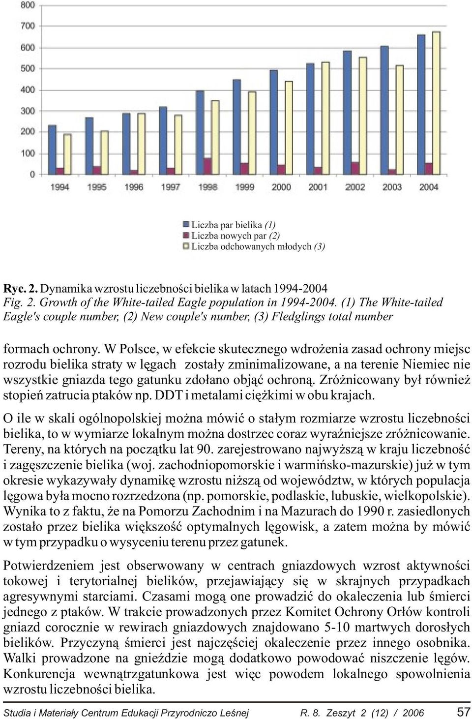 W Polsce, w efekcie skutecznego wdro enia zasad ochrony miejsc rozrodu bielika straty w lêgach zosta³y zminimalizowane, a na terenie Niemiec nie wszystkie gniazda tego gatunku zdo³ano obj¹æ ochron¹.