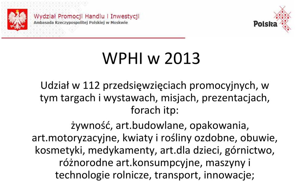 motoryzacyjne, kwiaty i rośliny ozdobne, obuwie, kosmetyki, medykamenty, art.