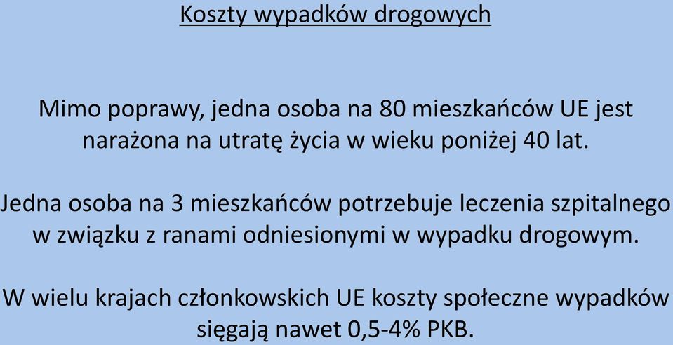 Jedna osoba na 3 mieszkańców potrzebuje leczenia szpitalnego w związku z ranami