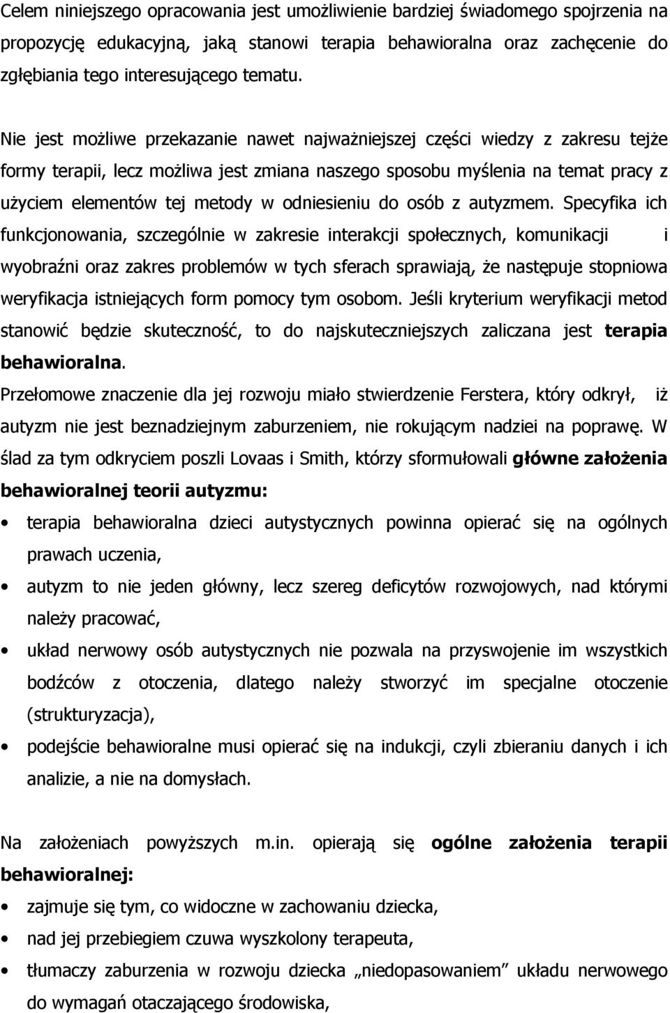 odniesieniu do osób z autyzmem.