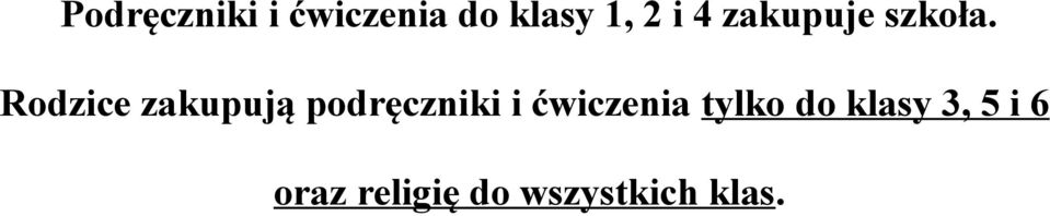 Rodzice zakupują podręczniki i