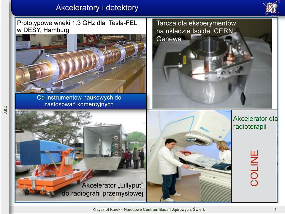 CERN, Genewa A&D Od instrumentów naukowych do zastosowań komercyjnych Akcelerator dla