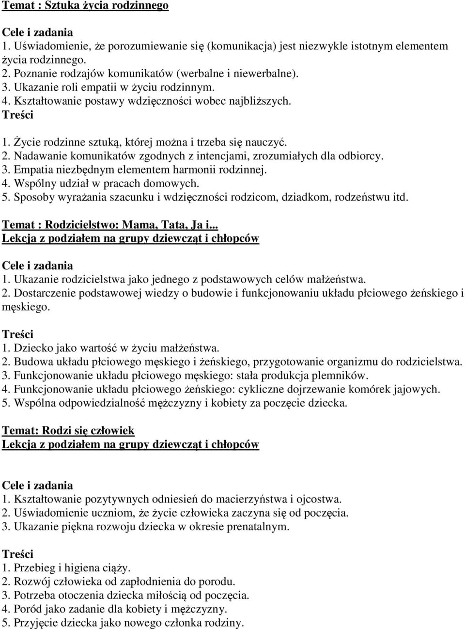 Nadawanie komunikatów zgodnych z intencjami, zrozumiałych dla odbiorcy. 3. Empatia niezbędnym elementem harmonii rodzinnej. 4. Wspólny udział w pracach domowych. 5.