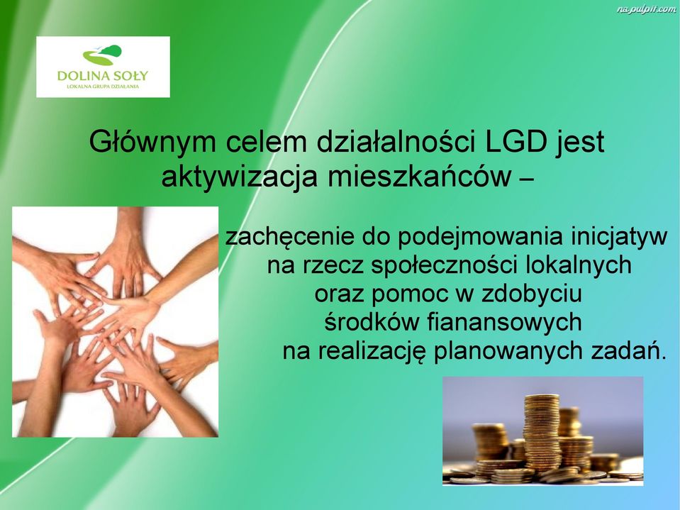 na rzecz społeczności lokalnych oraz pomoc w