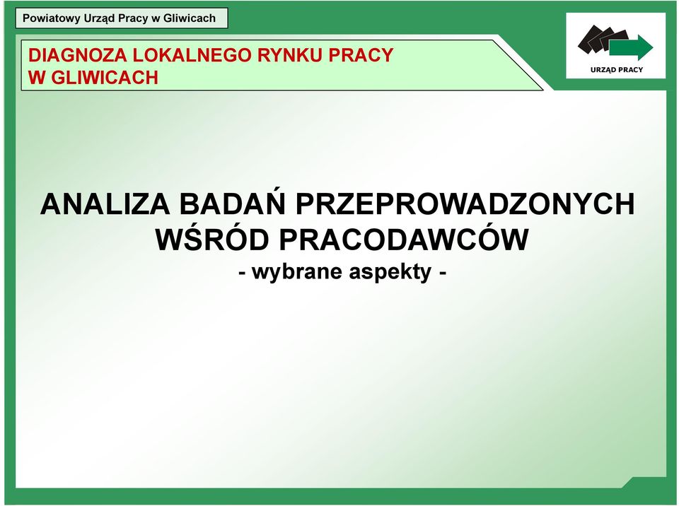 GLIWICACH URZĄD PRACY ANALIZA BADAŃ