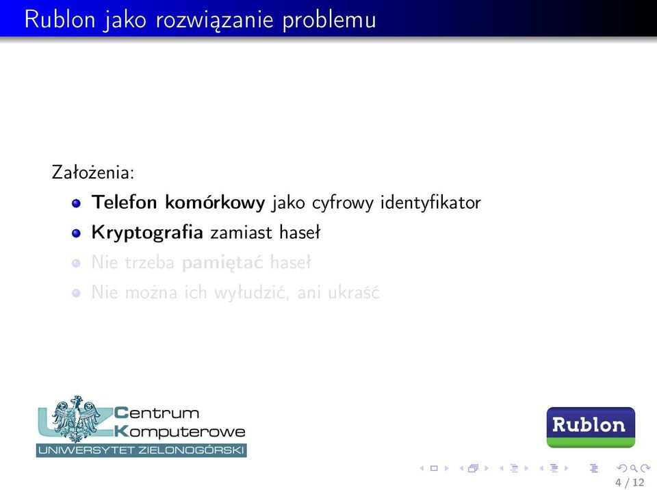 Kryptografia zamiast haseł Nie trzeba