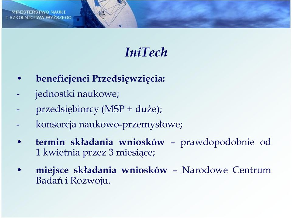 termin składania wniosków prawdopodobnie od 1 kwietnia przez 3