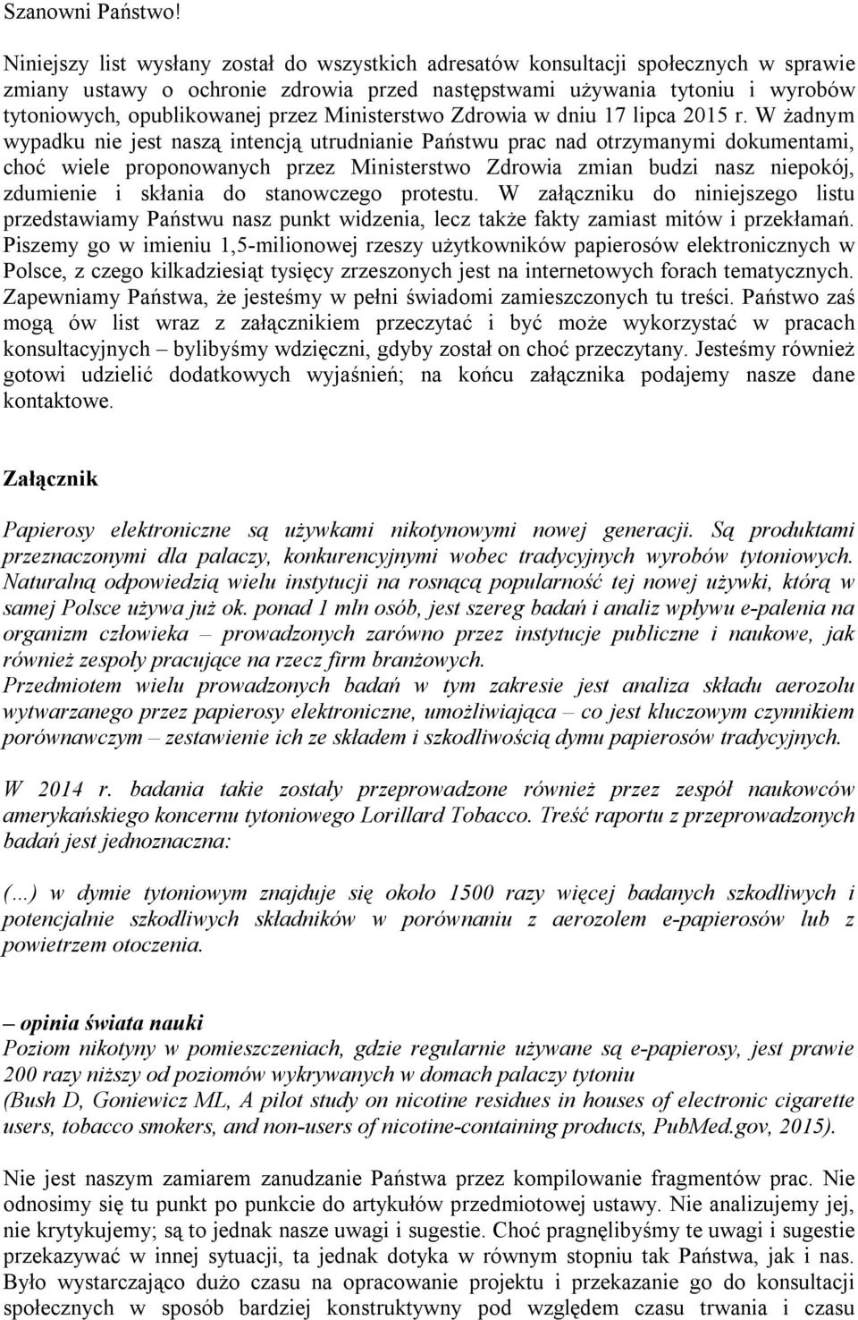 Ministerstwo Zdrowia w dniu 17 lipca 2015 r.