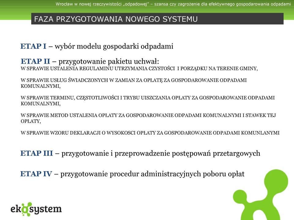 OPŁATY ZA GOSPODAROWANIE ODPADAMI KOMUNALNYMI, W SPRAWIE METOD USTALENIA OPŁATY ZA GOSPODAROWANIE ODPADAMI KOMUNALNYMI I STAWEK TEJ OPŁATY, W SPRAWIE WZORU DEKLARACJI O