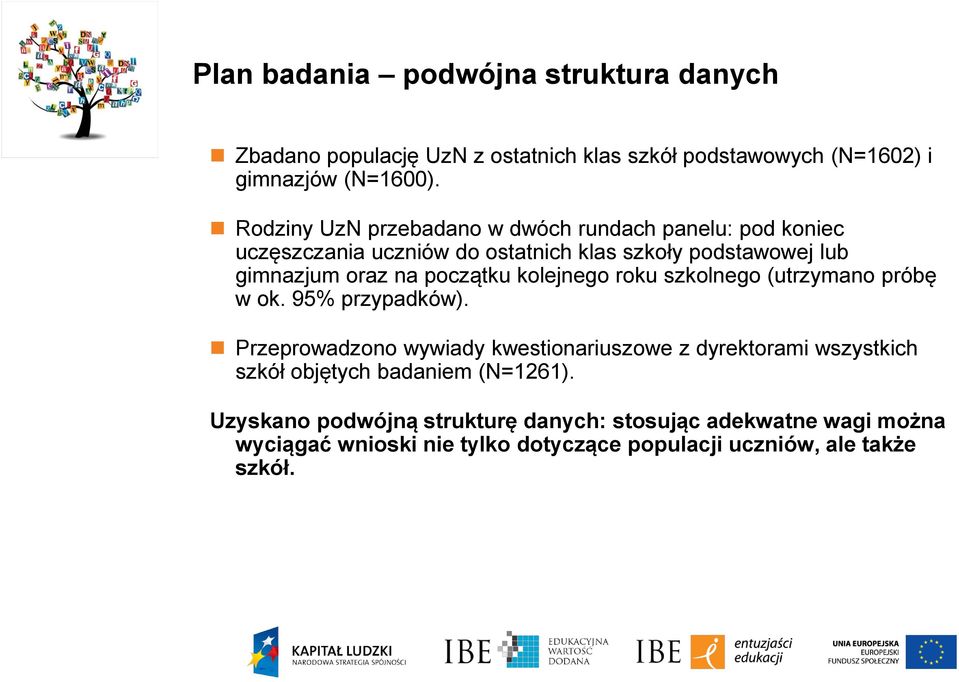 początku kolejnego roku szkolnego (utrzymano próbę w ok. 95% przypadków).