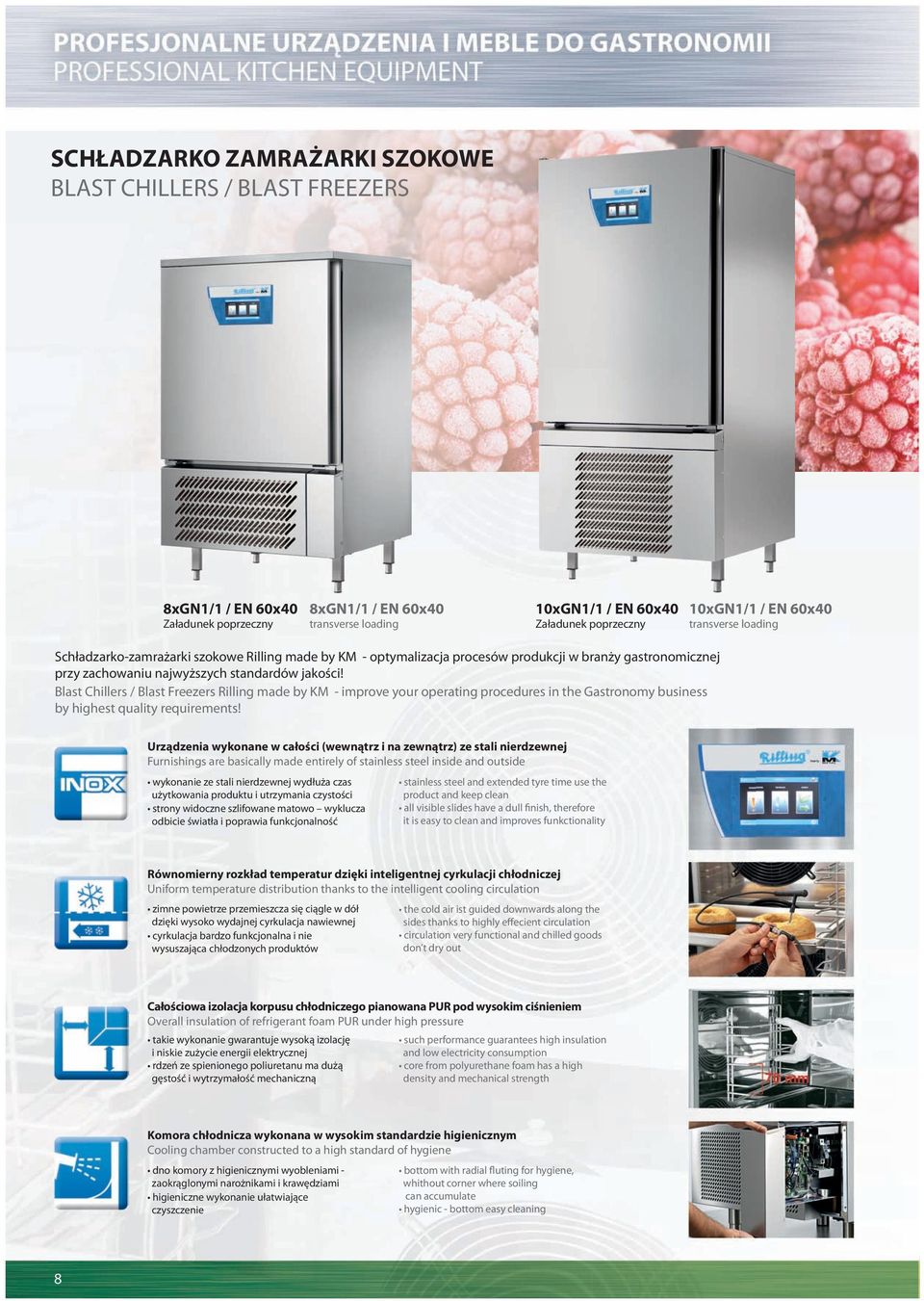 Blast Chillers / Blast Freezers Rilling made by KM - improve your operating procedures in the Gastronomy business by highest quality requirements!