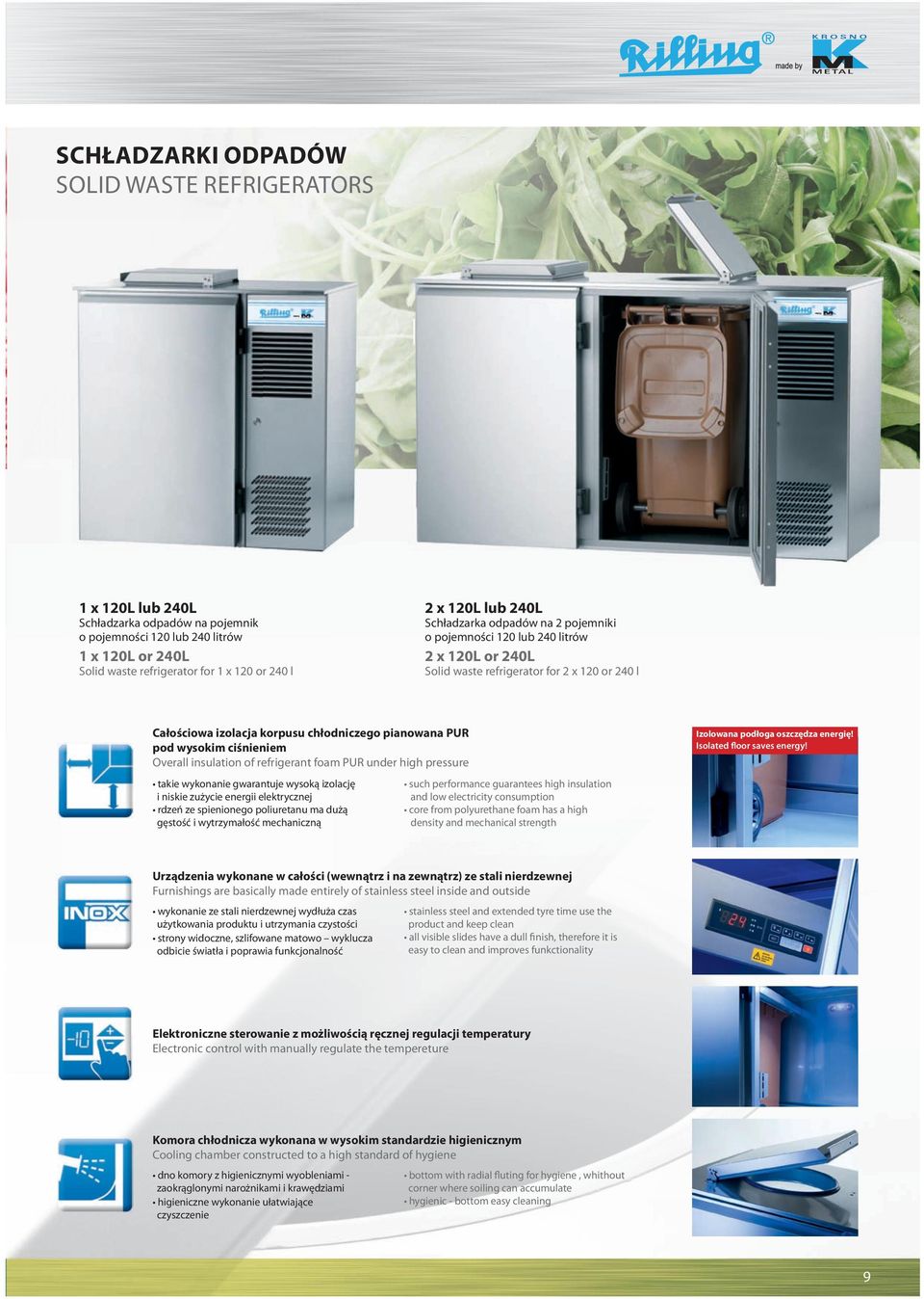 wysokim ciśnieniem Overall insulation of refrigerant foam PUR under high pressure Izolowana podłoga oszczędza energię! Isolated floor saves energy!