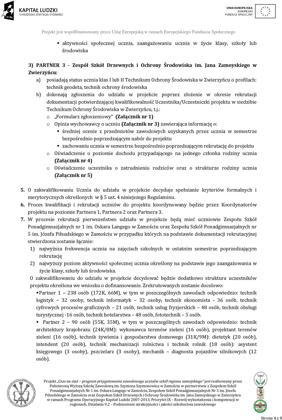 udziału w proje