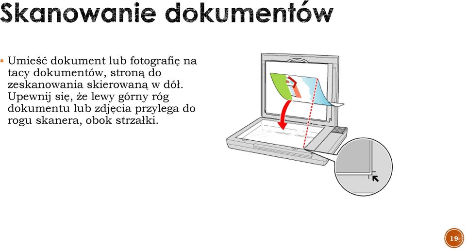 w dół.