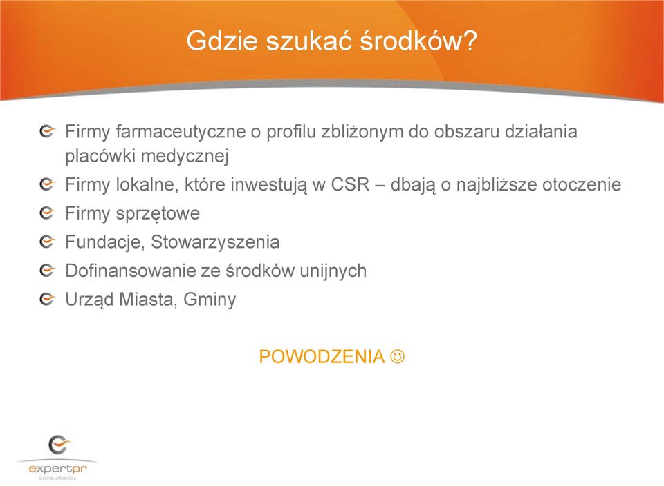 placówki medycznej Firmy lokalne, które inwestują w CSR dbają o