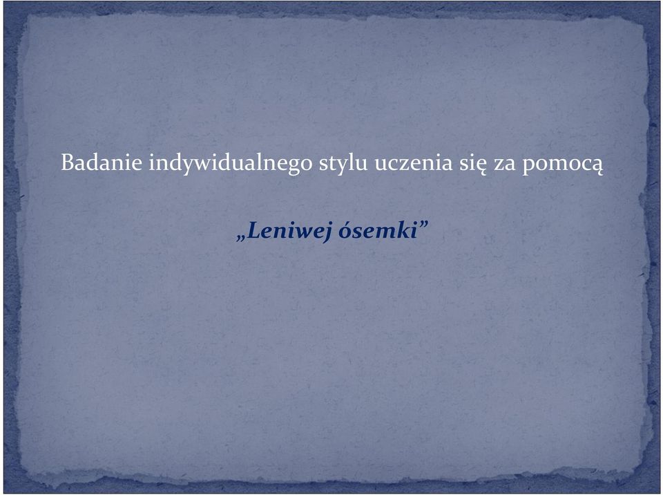 stylu uczenia
