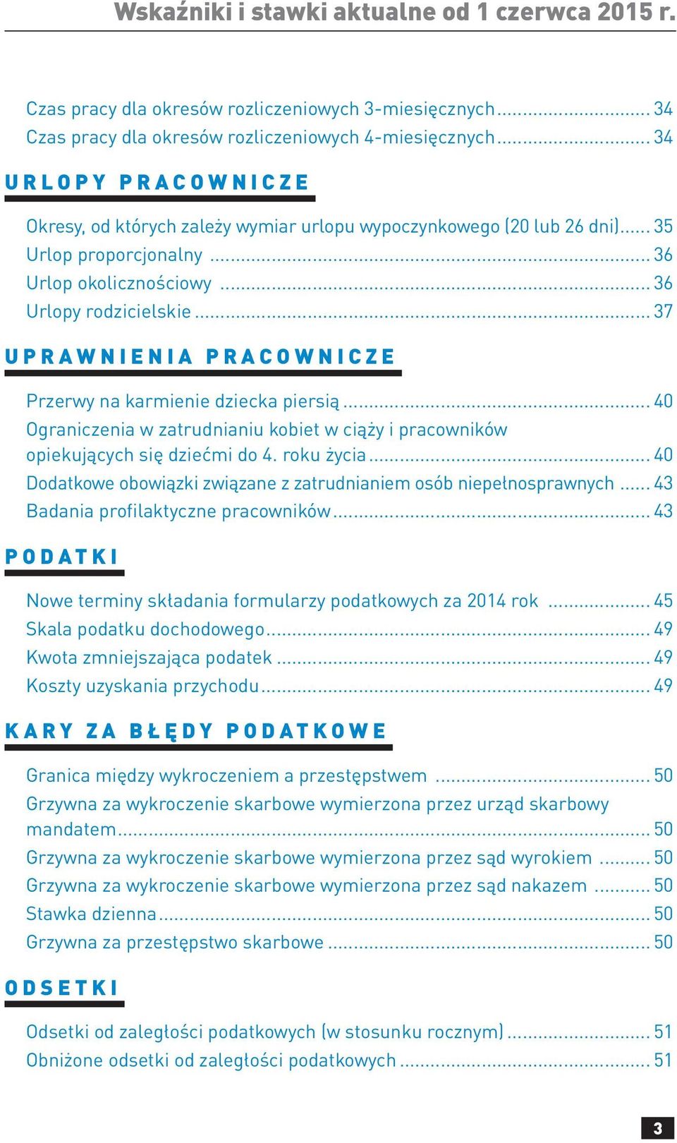 .. 37 U p r a w n i e n i a p r a c o w n i c z e Przerwy na karmienie dziecka piersią... 40 Ograniczenia w zatrudnianiu kobiet w ciąży i pracowników opiekujących się dziećmi do 4. roku życia.