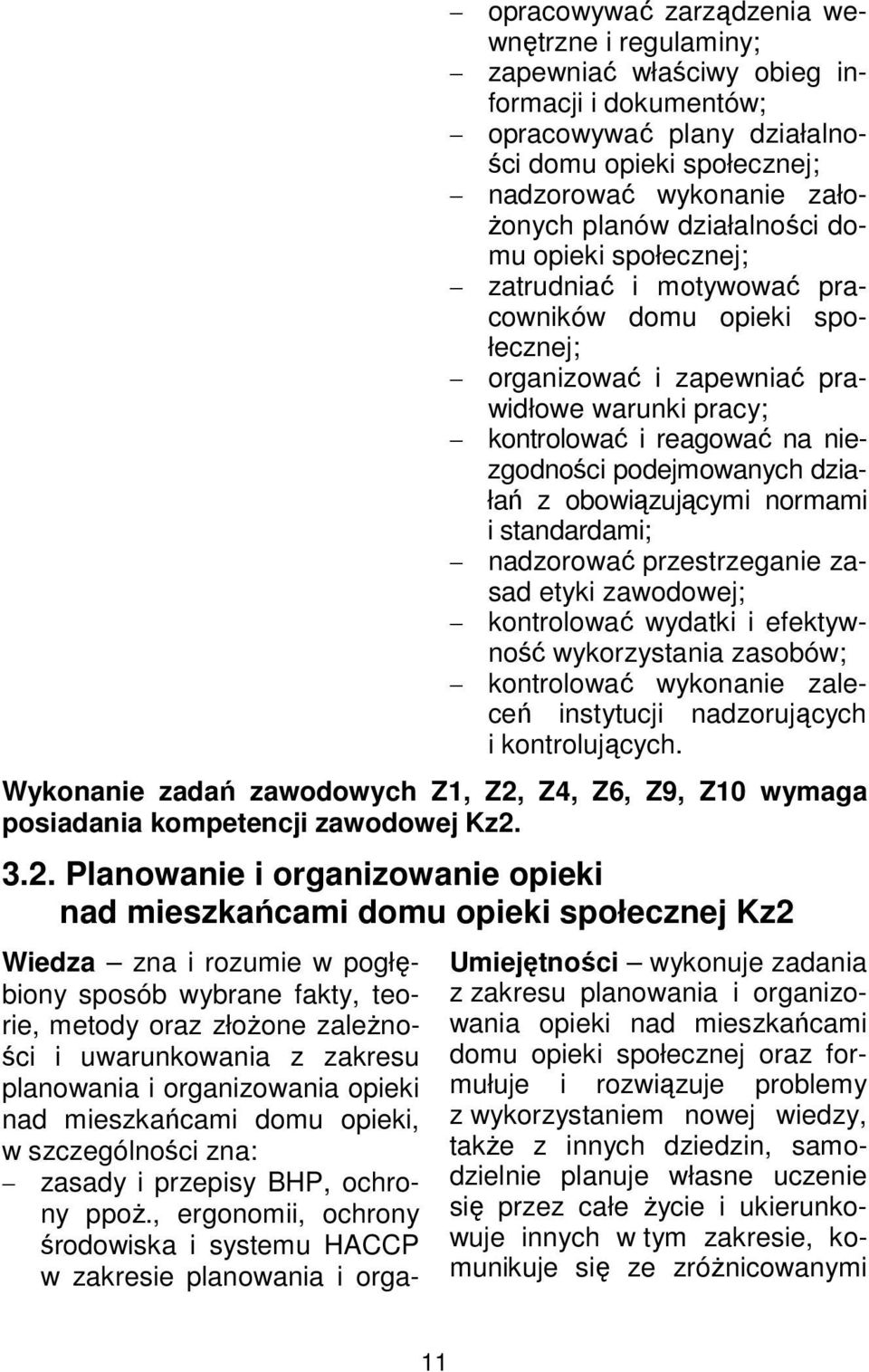 nadzorować przestrzeganie zasad etyki zawodowej; kontrolować wydatki i efektywność wykorzystania zasobów; kontrolować wykonanie zaleceń instytucji nadzorujących i kontrolujących.