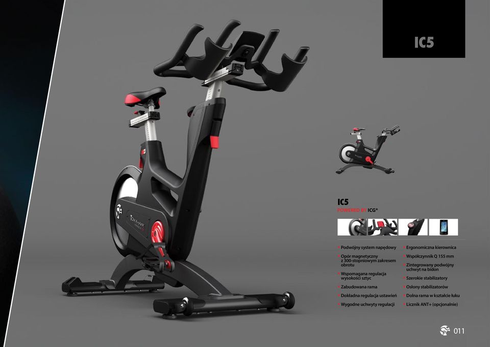 regulacji Ergonomiczna kierownica Współczynnik Q 155 mm Zintegrowany podwójny uchwyt na bidon