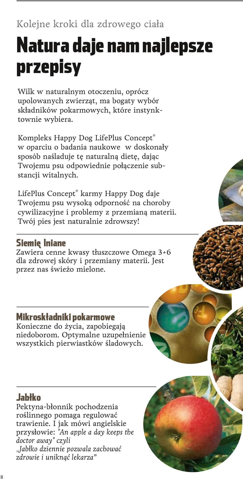 LifePlus Concept karmy Happy Dog daje Twojemu psu wysoką odporność na choroby cywilizacyjne i problemy z przemianą materii. Twój pies jest naturalnie zdrowszy!