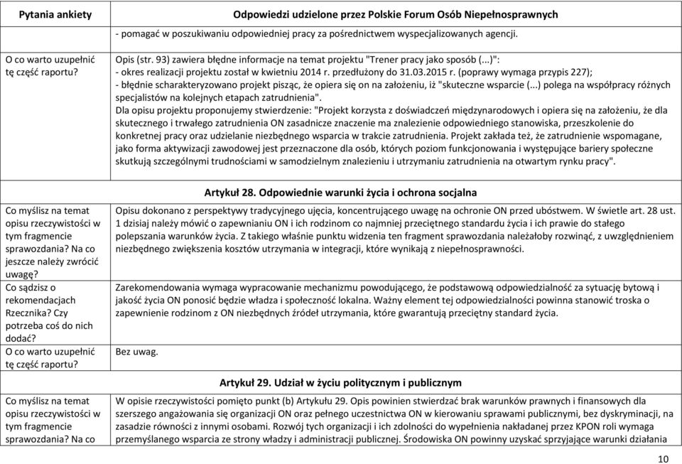 (poprawy wymaga przypis 227); - błędnie scharakteryzowano projekt pisząc, że opiera się on na założeniu, iż "skuteczne wsparcie (.