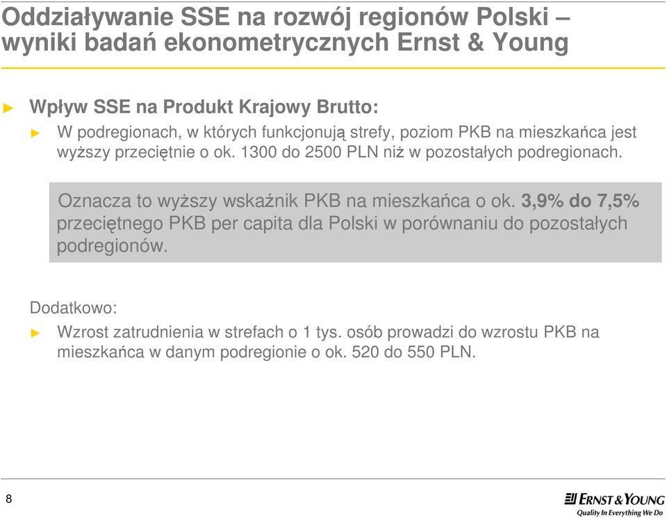 Oznacza to wyższy wskaźnik PKB na mieszkańca o ok.