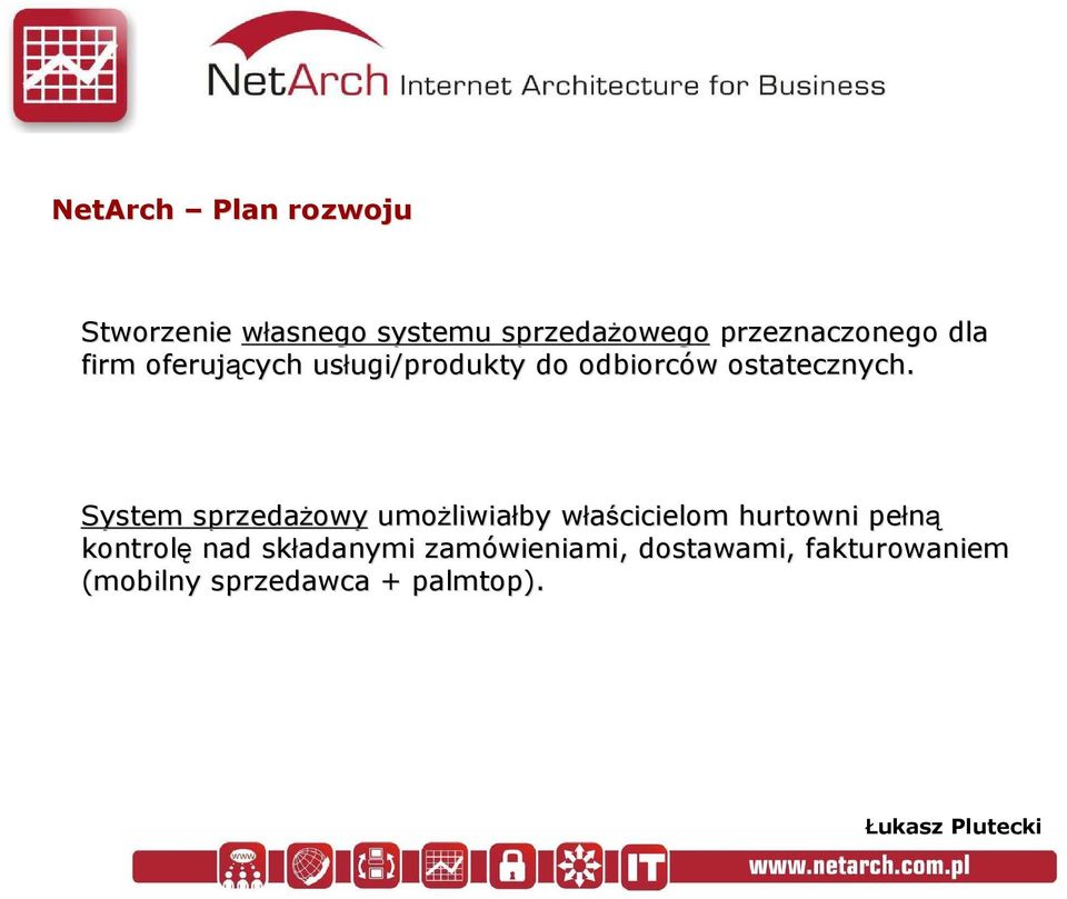 System sprzedaŝowy umoŝliwia liwiałby właścicielom w hurtowni pełną kontrolę