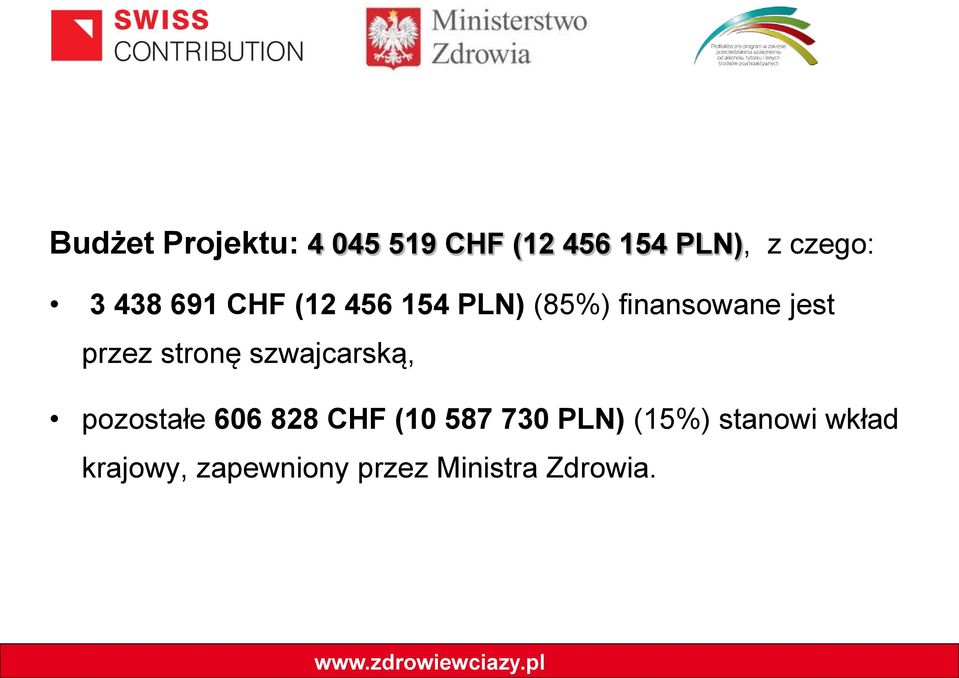 stronę szwajcarską, pozostałe 606 828 CHF (10 587 730 PLN)