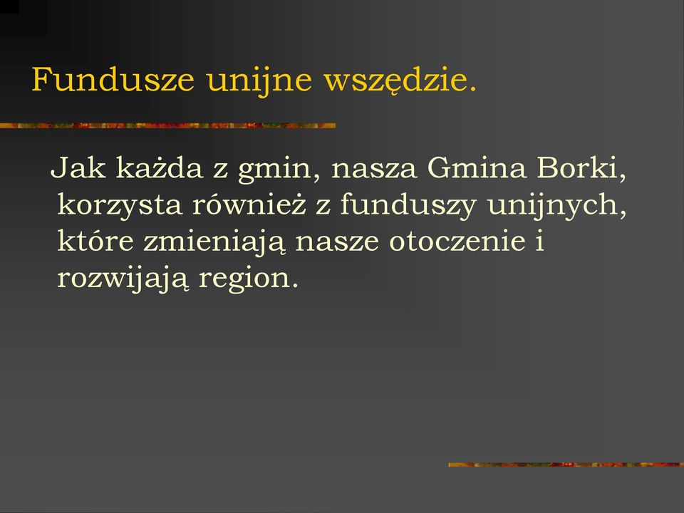 korzysta również z funduszy unijnych,