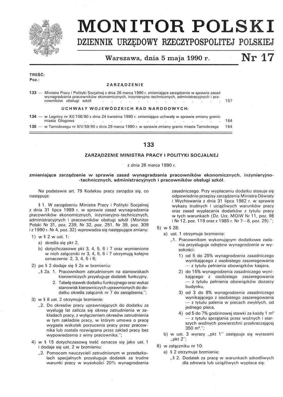 57 UCHWAŁY WOJEWÓDZKICH RAD NARODOWYCH: 4 - w Legnicy nr XI! 06/ 90 z dnia 4 kwietnia 990 r.
