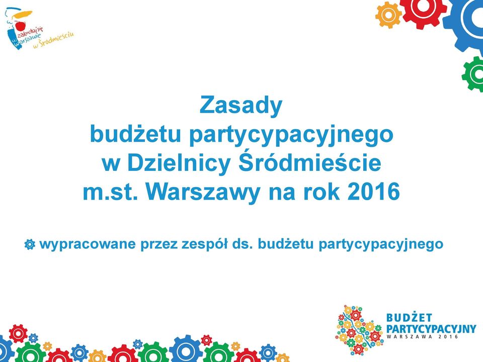 Warszawy na rok 2016 wypracowane