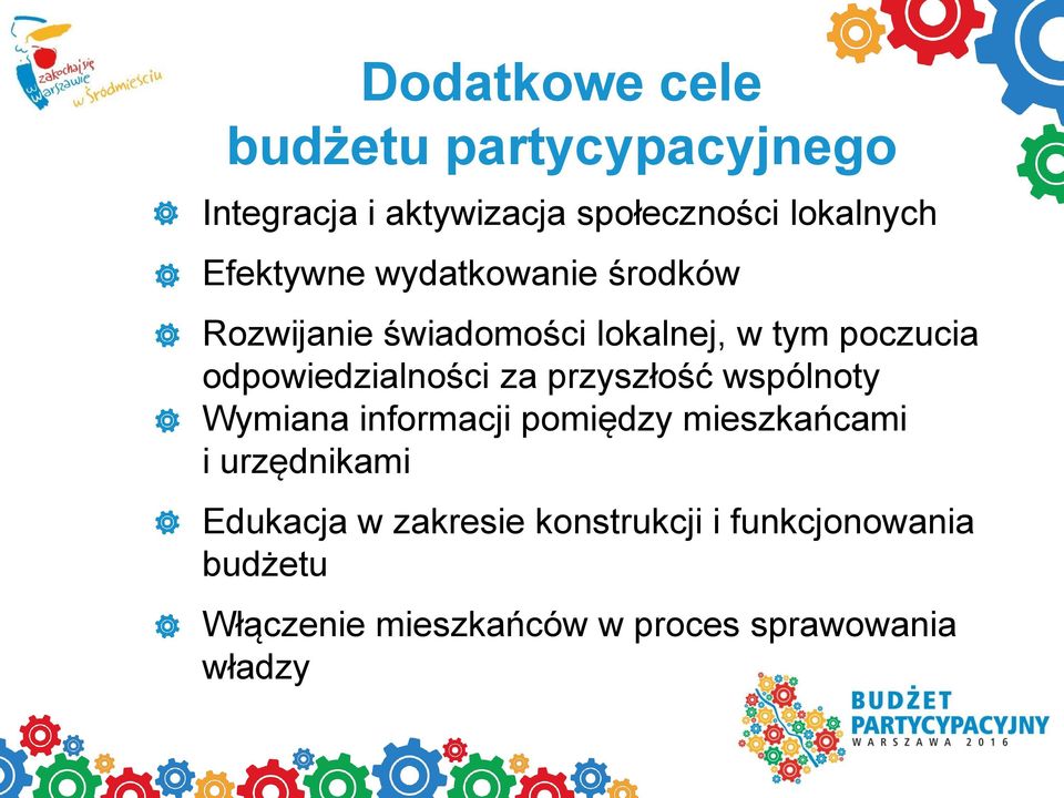 odpowiedzialności za przyszłość wspólnoty Wymiana informacji pomiędzy mieszkańcami i