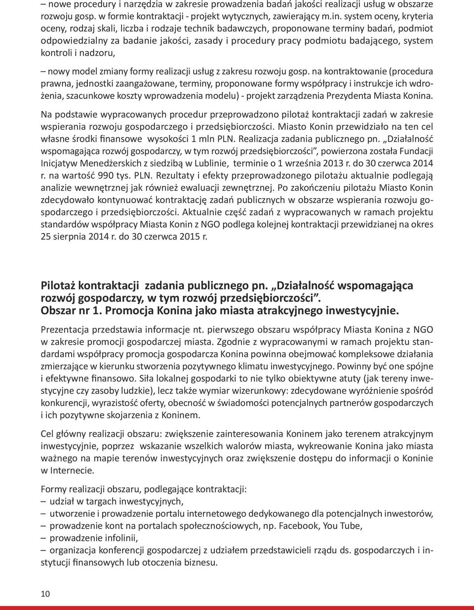 system kontroli i nadzoru, nowy model zmiany formy realizacji usług z zakresu rozwoju gosp.