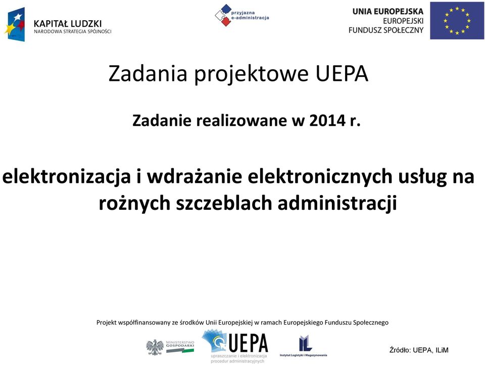 na rożnych szczeblach administracji Zadanie 2: Szkolenia stacjonarne i e-learningowe pracowników administracji publicznej