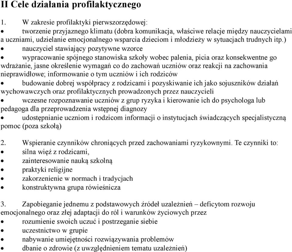 sytuacjach trudnych itp.