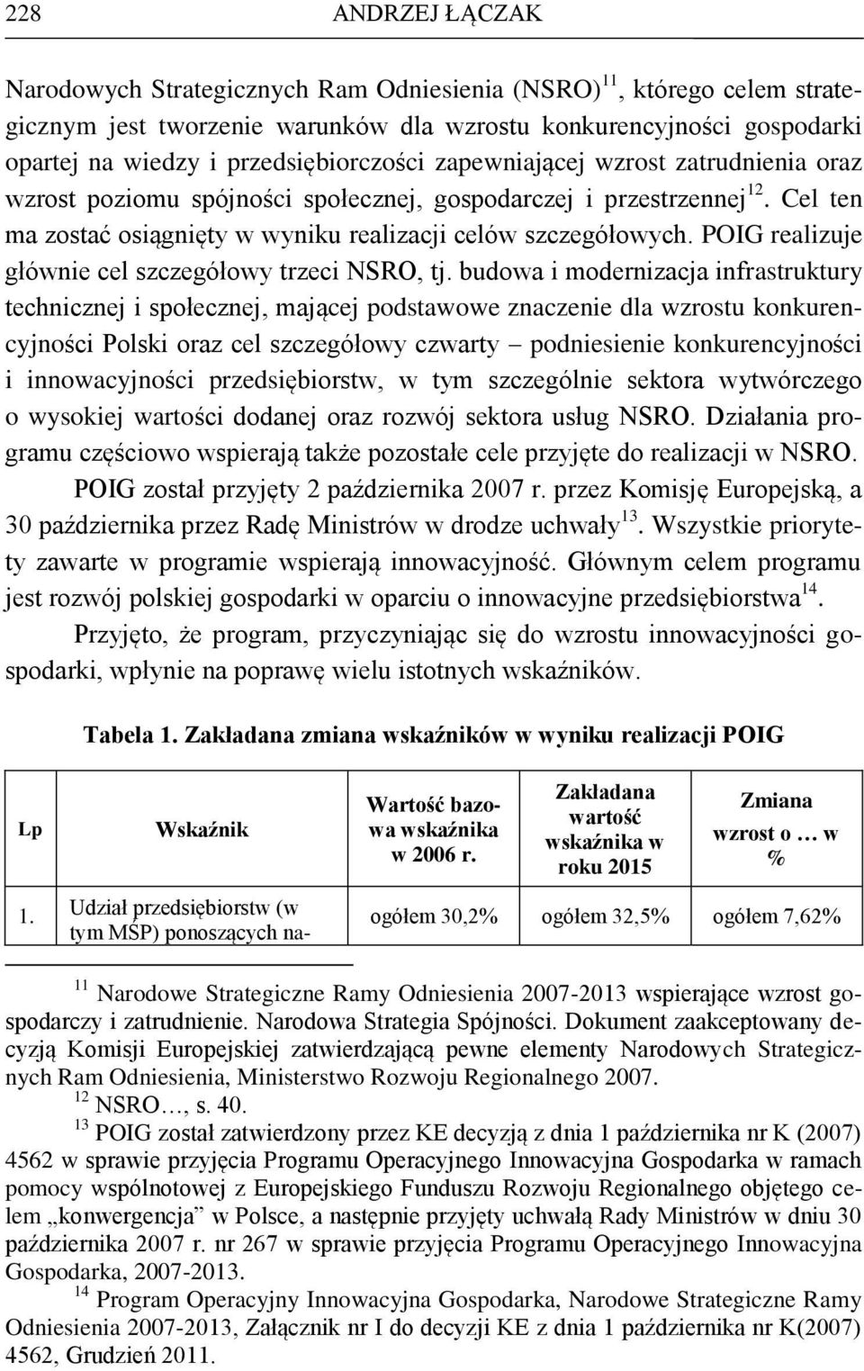 POIG realizuje głównie cel szczegółowy trzeci NSRO, tj.